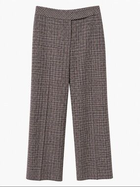 Escada Micro Check Wool Blend Ankle Lined Luxury Pants EU 36 US 4 EUC!